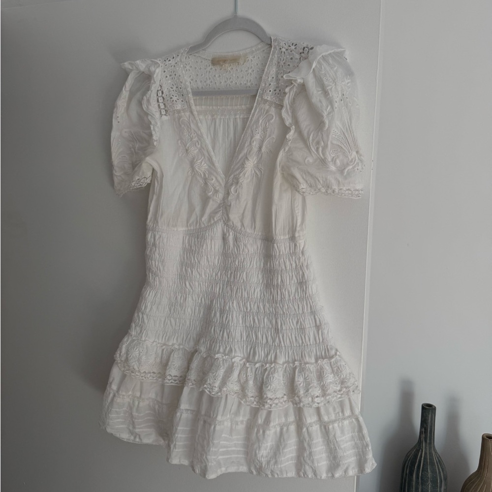 LOVESHACKFANCY
Rena Embroidered Ruffle Mini Dress - Picture 4 of 5